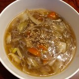 【中華風しらたきスープ】生姜たっぷりであったまる♪